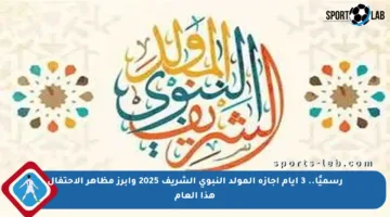 رسميًا.. 3 أيام إجازة المولد النبوي الشريف 2025 وأبرز مظاهر الاحتفال هذا العام